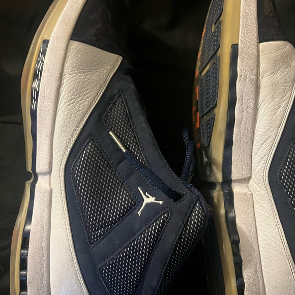 Nike Air Jordan 16 Retro "Midnight Navy" 2016 Men's Sz 13 White/Navy 683075-106 - Picture 6 of 8